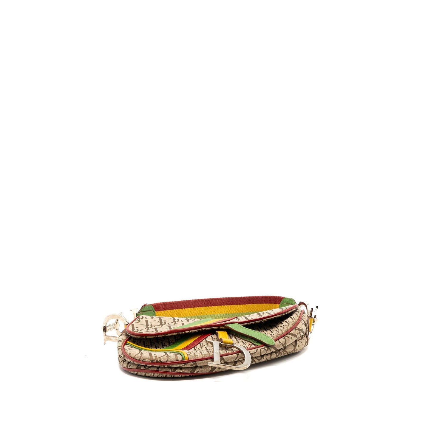 Dior Vintage Saddle Purse Canvas/ Leather Multicolour