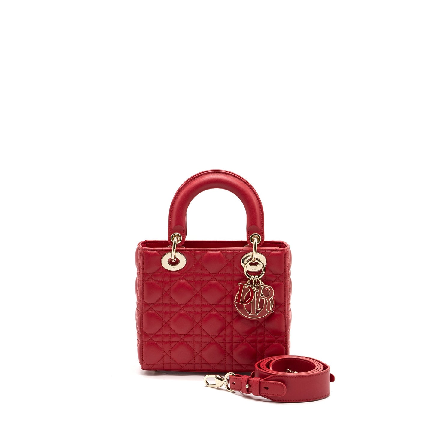Dior Small Lady Dior Lambskin Red