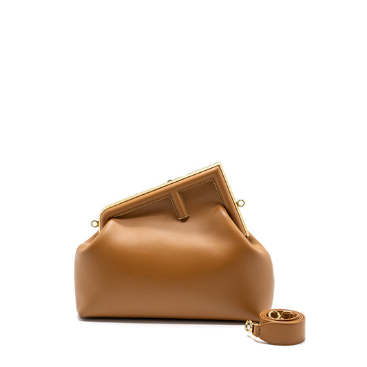 Fendi First Medium Nappa Lambskin Caramel