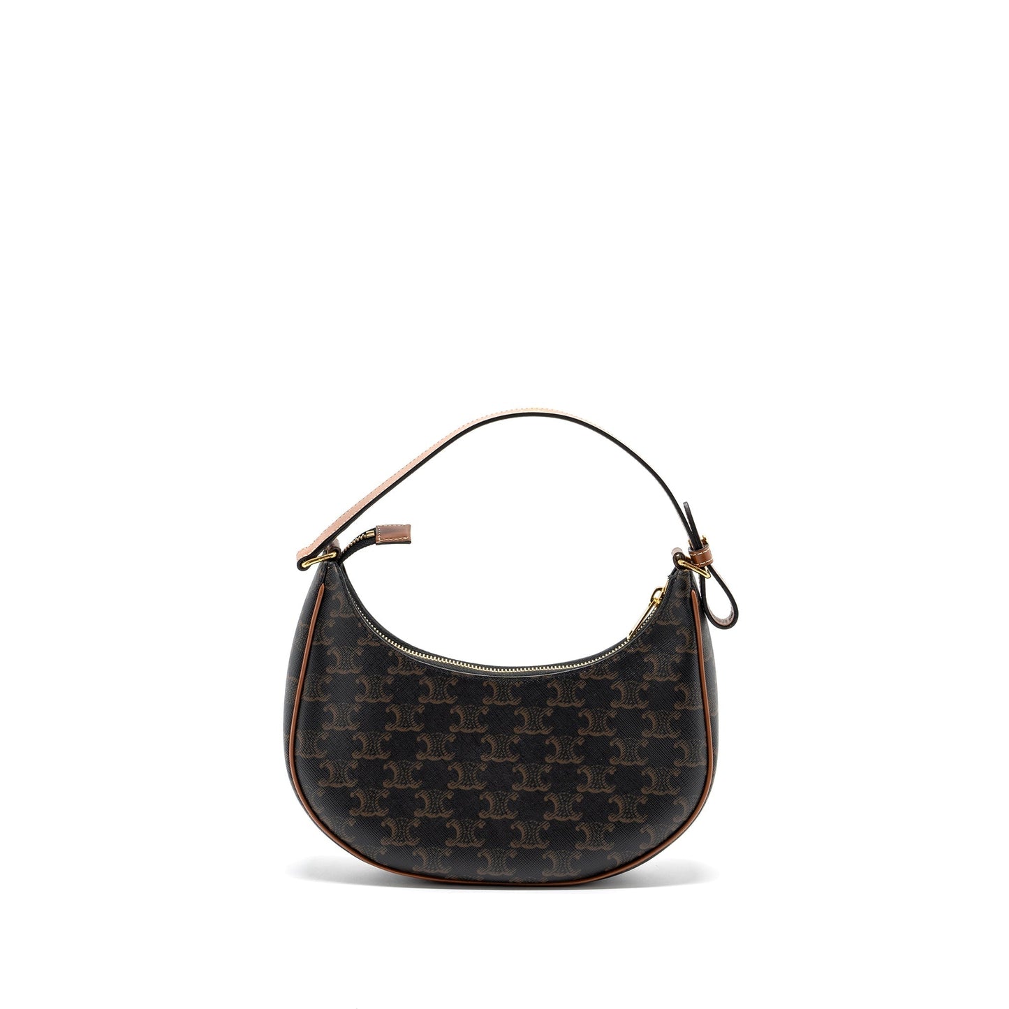 Celine Ava Purse triomphe canvas / calfskin brown