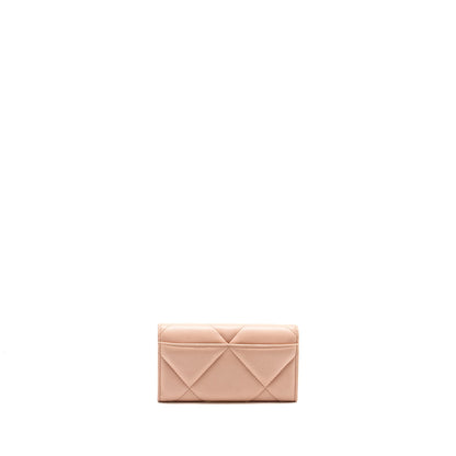 Chanel 19 Long Flap Wallet Lambskin Pink GHW (Microchip)