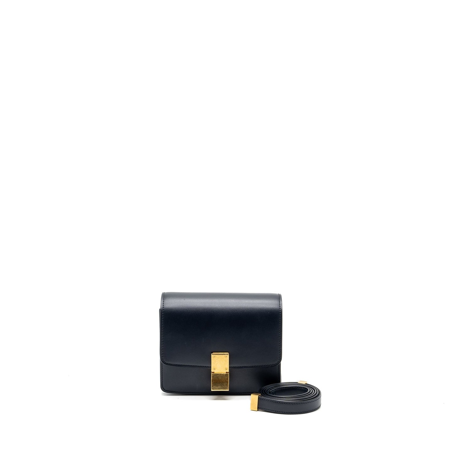 Celine mini box Purse calfskin dark blue