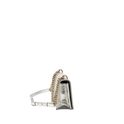 Dior Diorama Purse Goatskin Metallic Silver