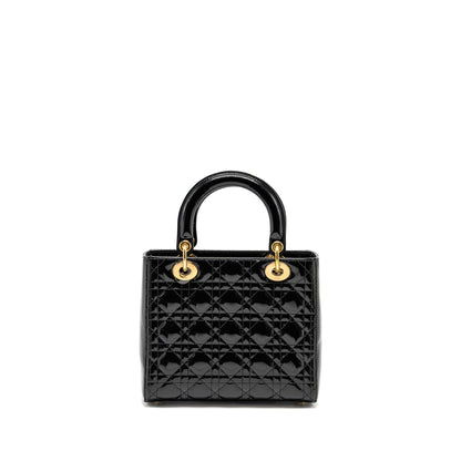 Dior Medium Lady Dior Patent Black