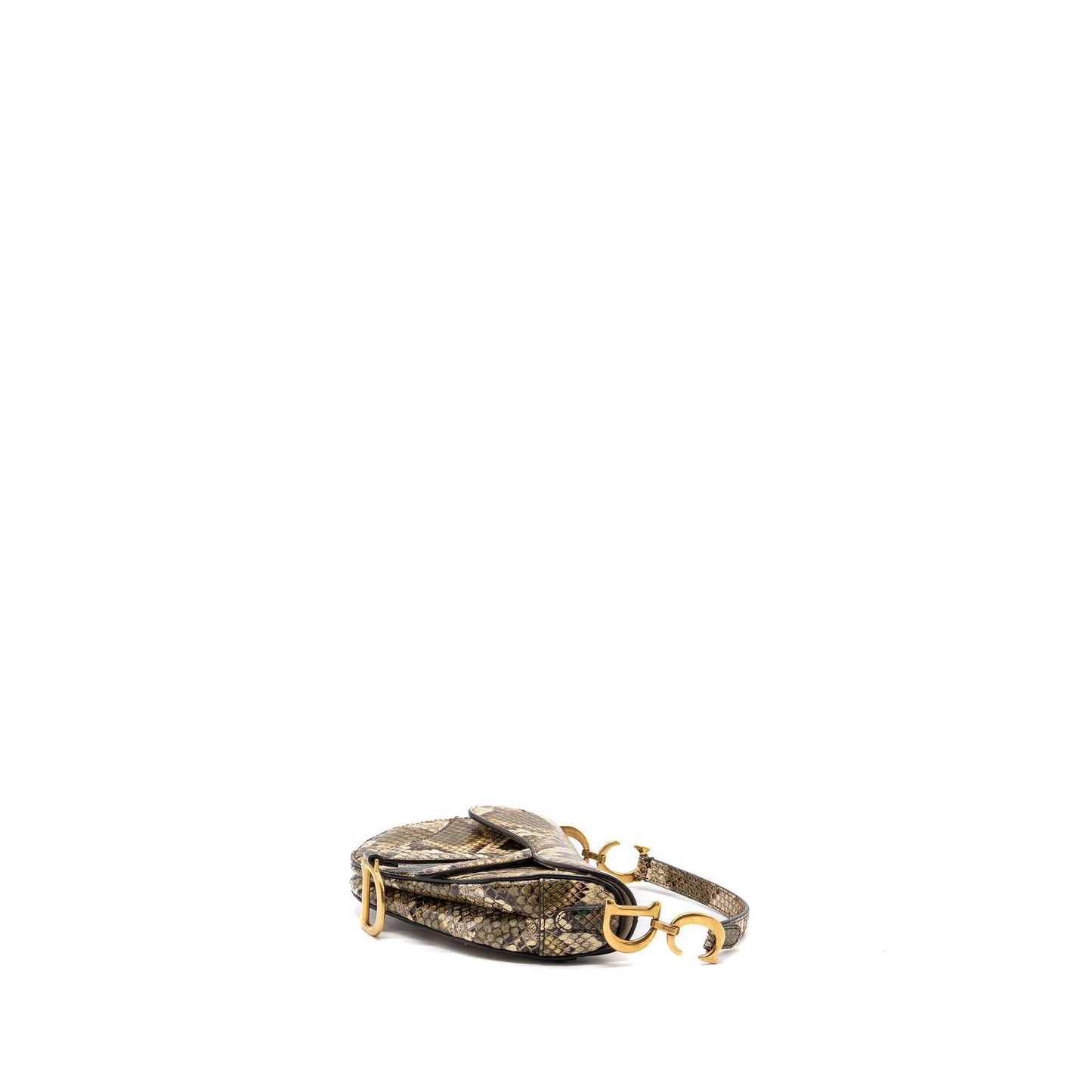 Dior Mini Saddle Purse Python Multicolour