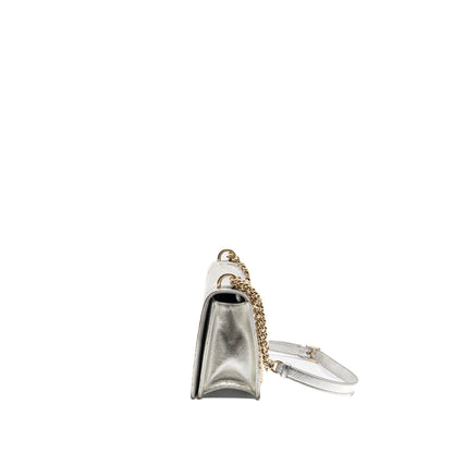 Dior Diorama Purse Goatskin Metallic Silver