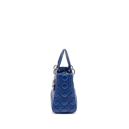 Medium Lady Dior Lambskin Blue
