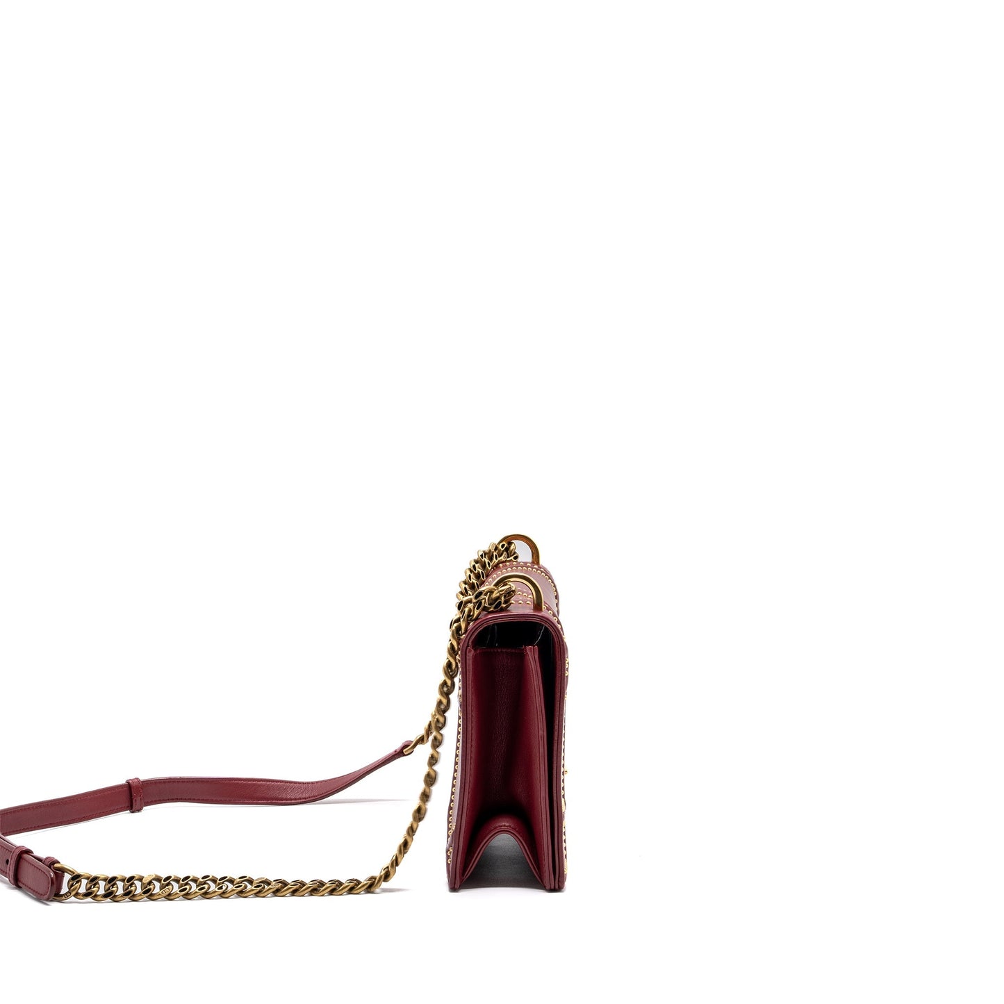 Dior medium diorama studded lambskin red