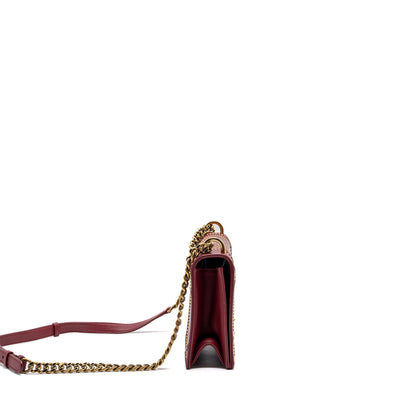 Dior medium diorama studded lambskin red