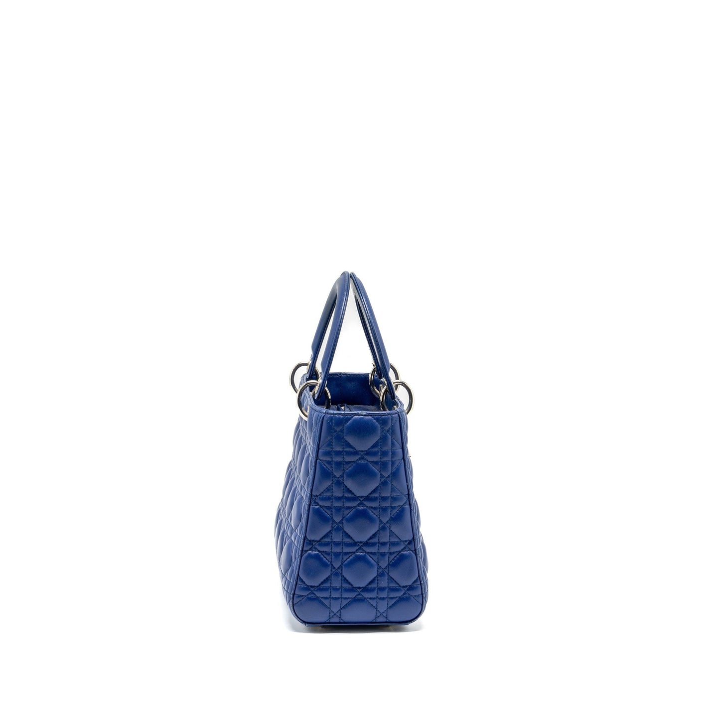 Medium Lady Dior Lambskin Blue