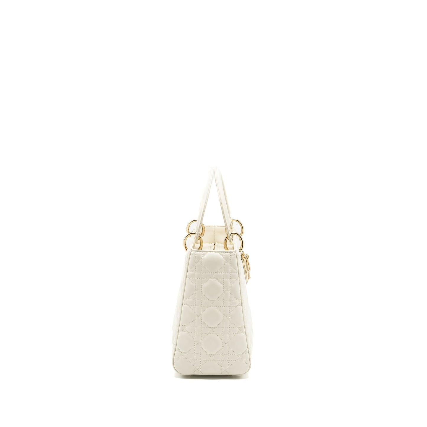 Dior Medium Lady dior Purse lambskin white