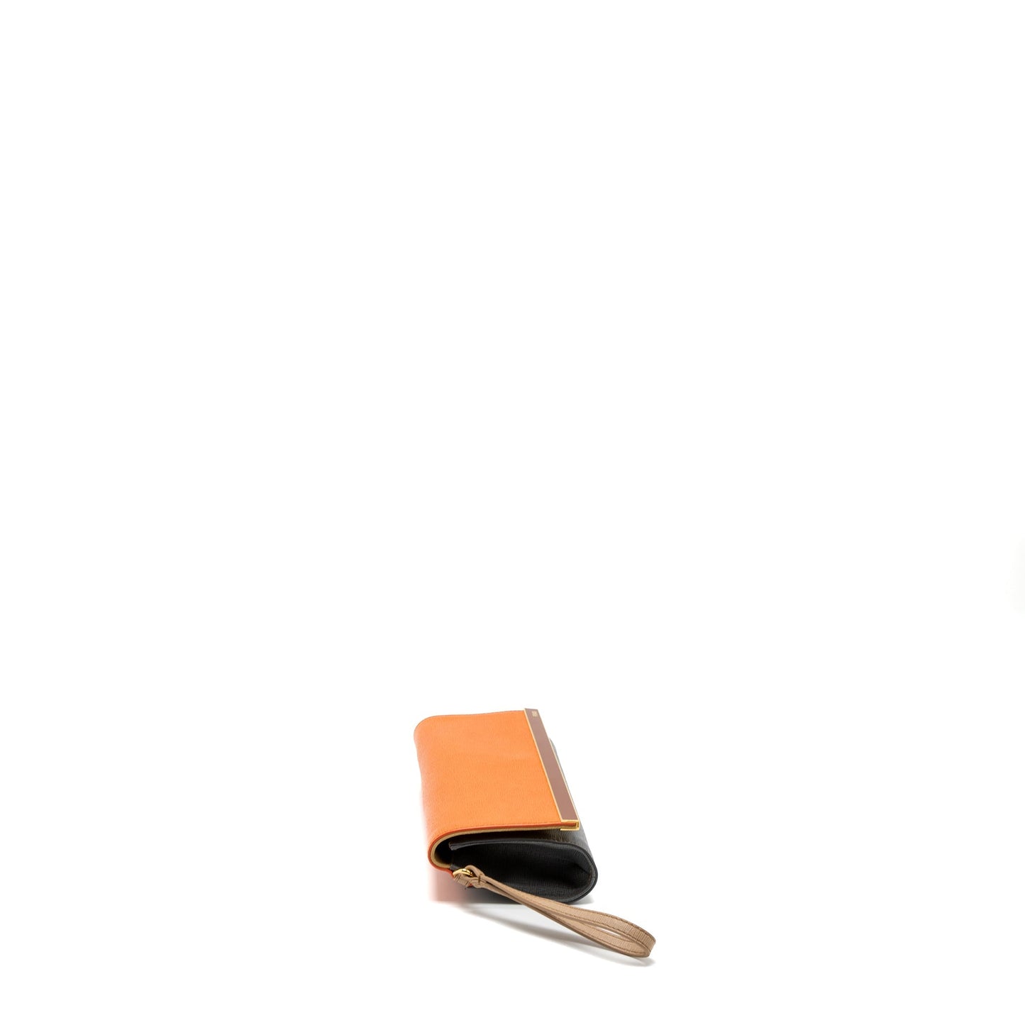 Fendi Flap Clutch Calfskin Orange/Multicolour