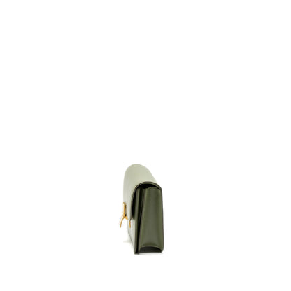 Celine Teen box Purse Calfskin Light Khaki
