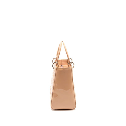 Dior Medium Lady Dior Patent Light Pink