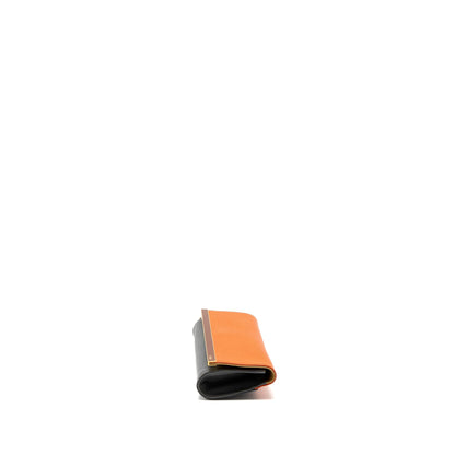 Fendi Flap Clutch Calfskin Orange/Multicolour