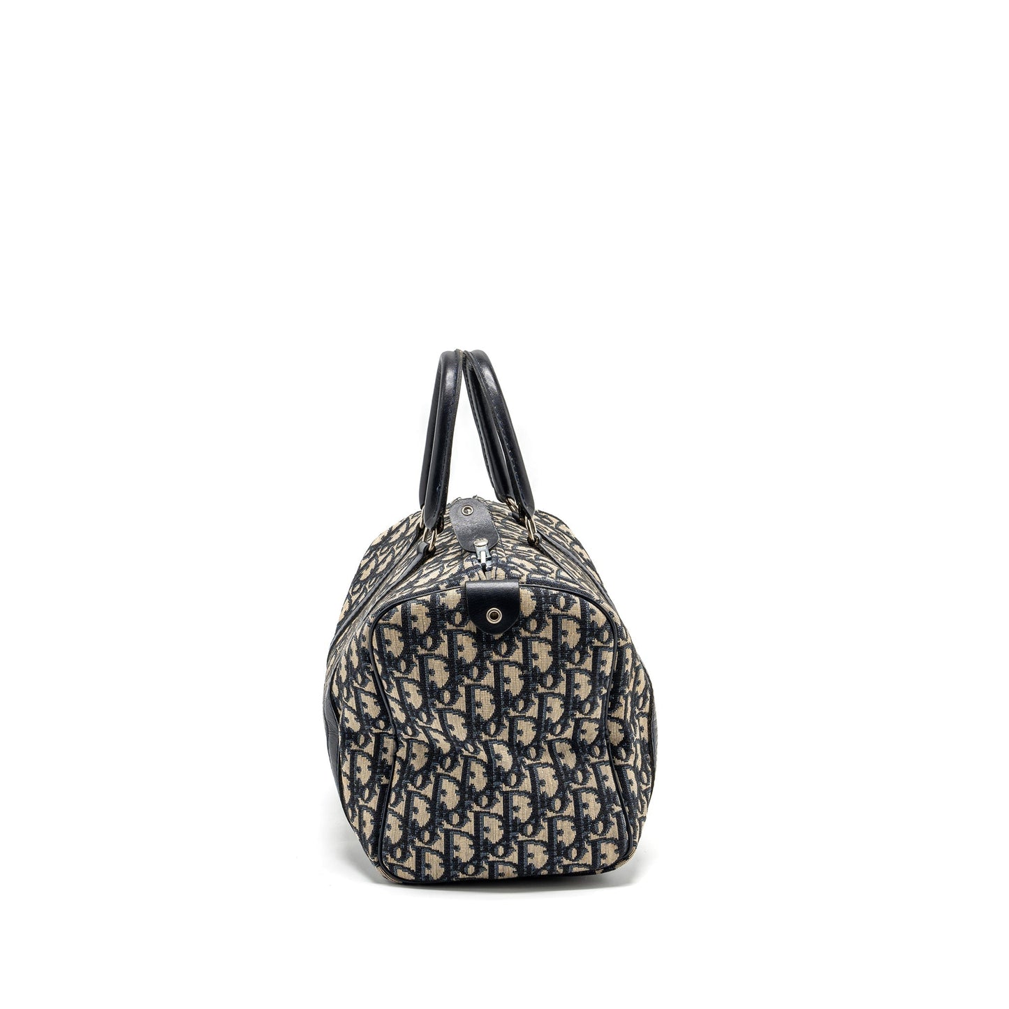 Dior vintage bowling Purse blue oblique canvas