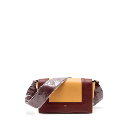 Celine frame Purse calfskin ruby / apricot