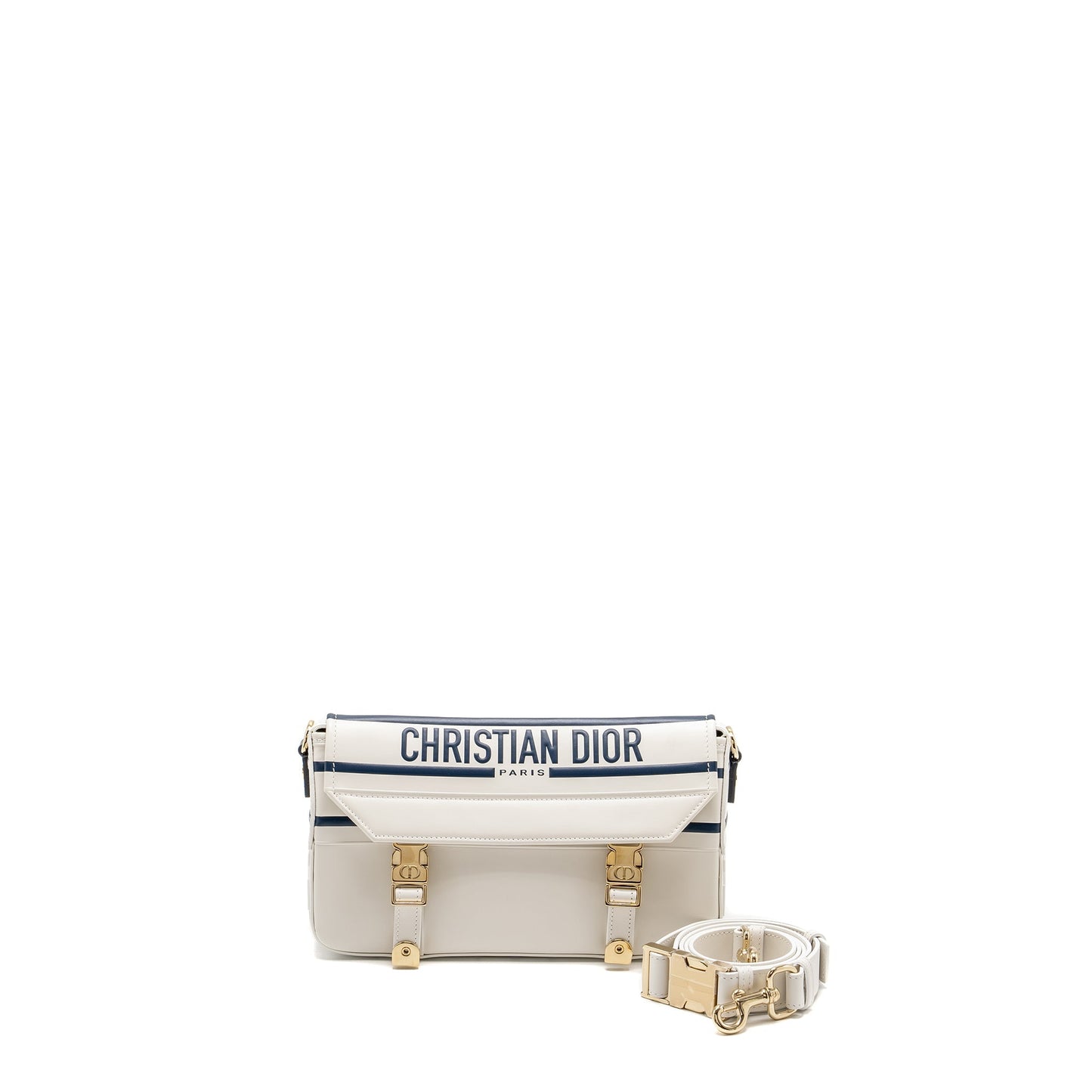 Dior Small Diorcamp Purse Calfskin White