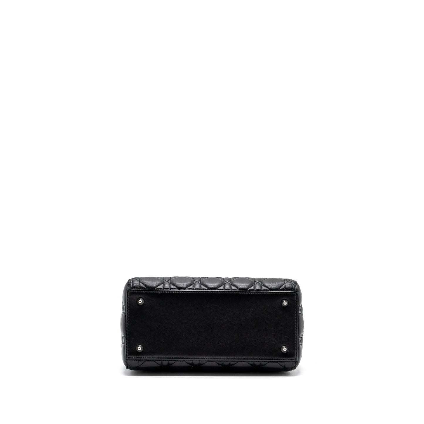 Dior medium lady dior lambskin Black
