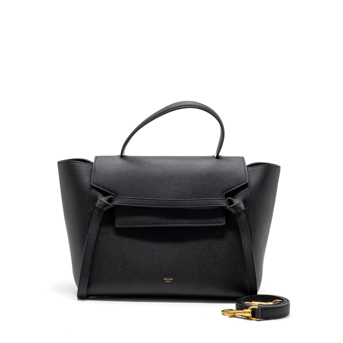 Celine mini belt Purse grained calfskin black