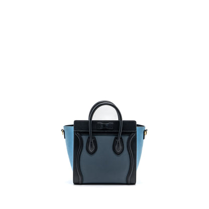 Celine Nano Luggage Purse Multi Colour blue/dark blue/black