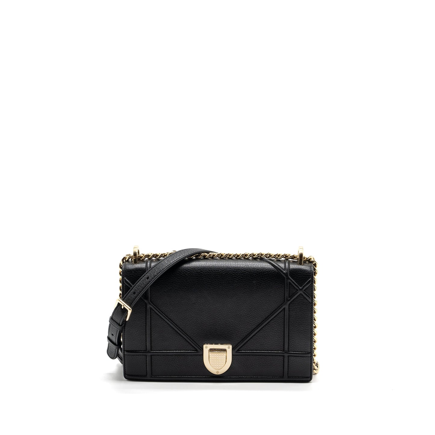 Dior Diorama Purse Calfskin Black