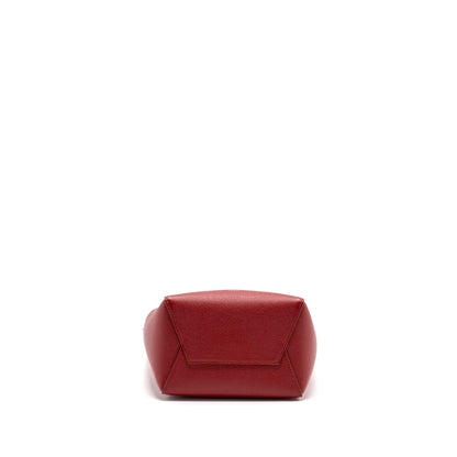 Celine Sangle Small Bucket Purse Grained Calfskin Red