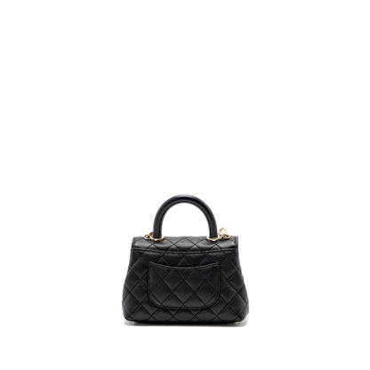 Chanel Coco Handle Extra  Mini Caviar Black LGHW(Microchip)