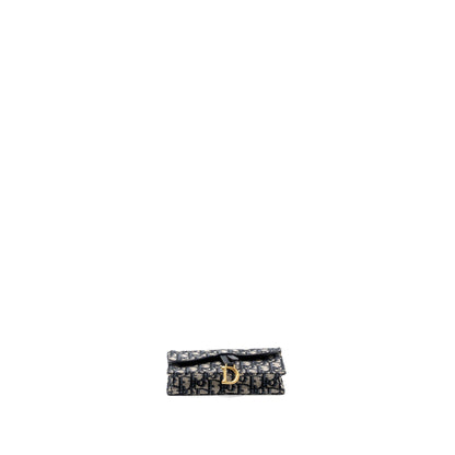 dior saddle belt pouch dior oblique jacquard blue