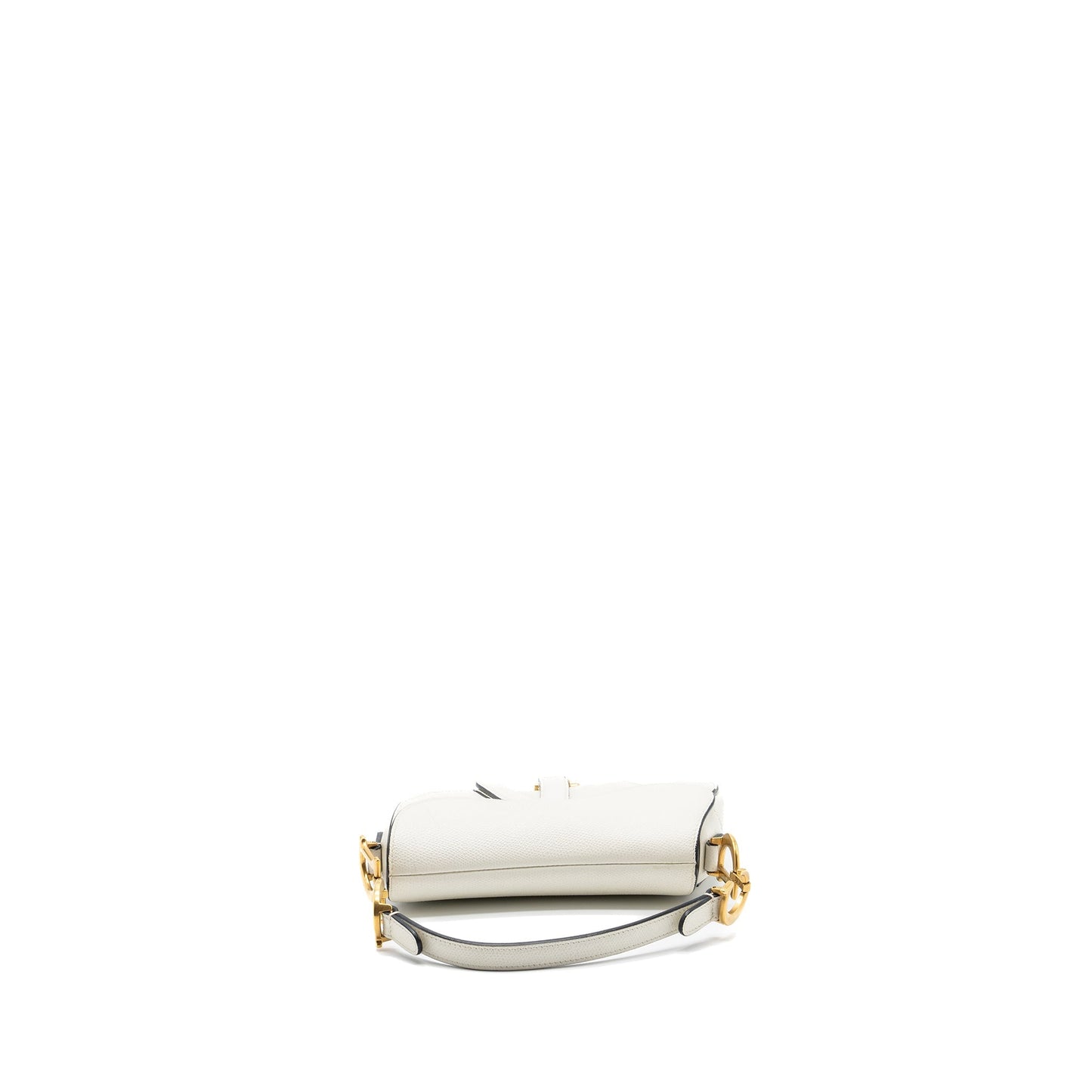 Dior Mini Saddle Purse Calfskin White