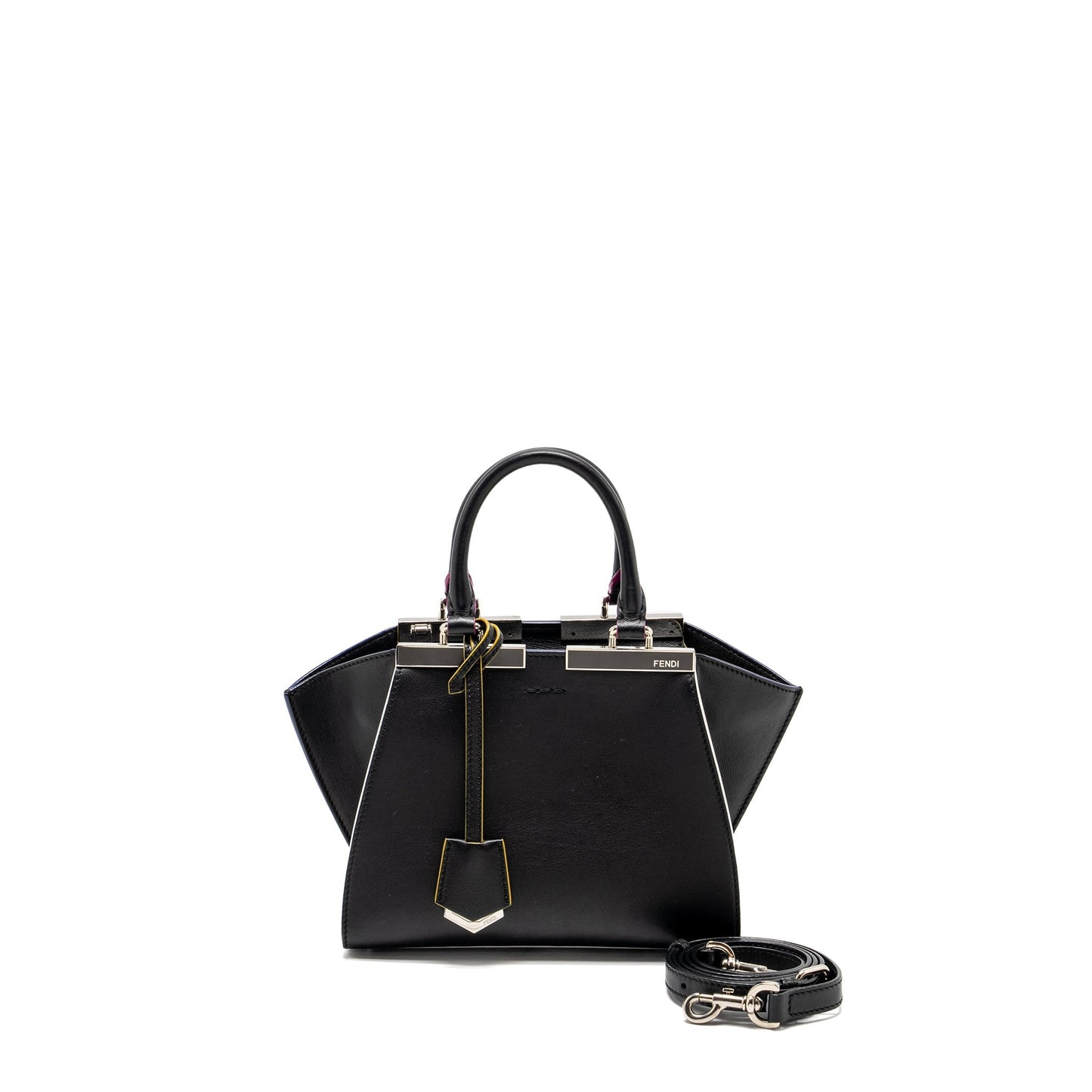 Fendi Mini 3jours Tote Purse Calfskin Black