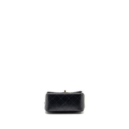 Chanel Mini Square Flap Bag Lambskin Black GHW