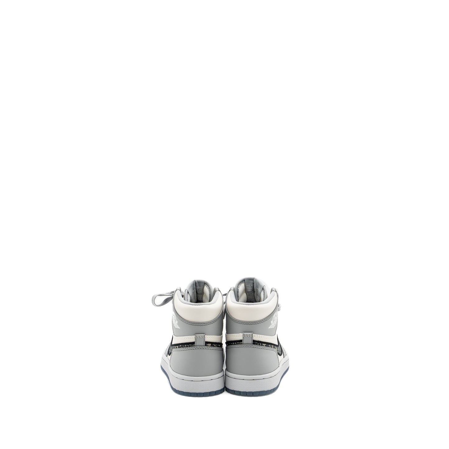 Dior x Air Jordan 1 Retro Size 3.5 High Sneakers Grey/White