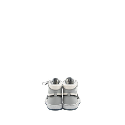 Dior x Air Jordan 1 Retro Size 3.5 High Sneakers Grey/White