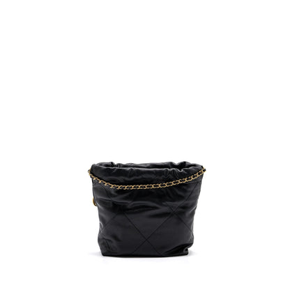 Chanel mini 22 bag caviar black GHW (microchip)