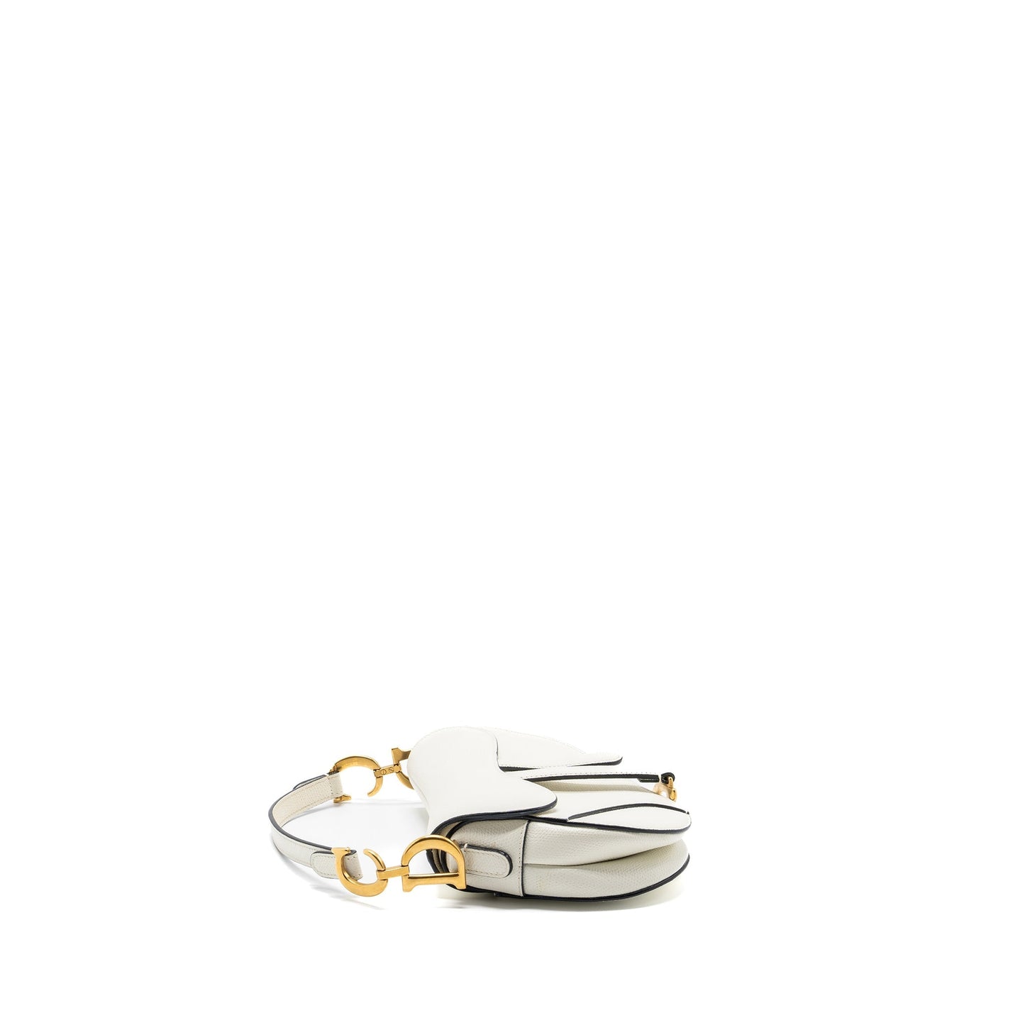 Dior Mini Saddle Purse Calfskin White