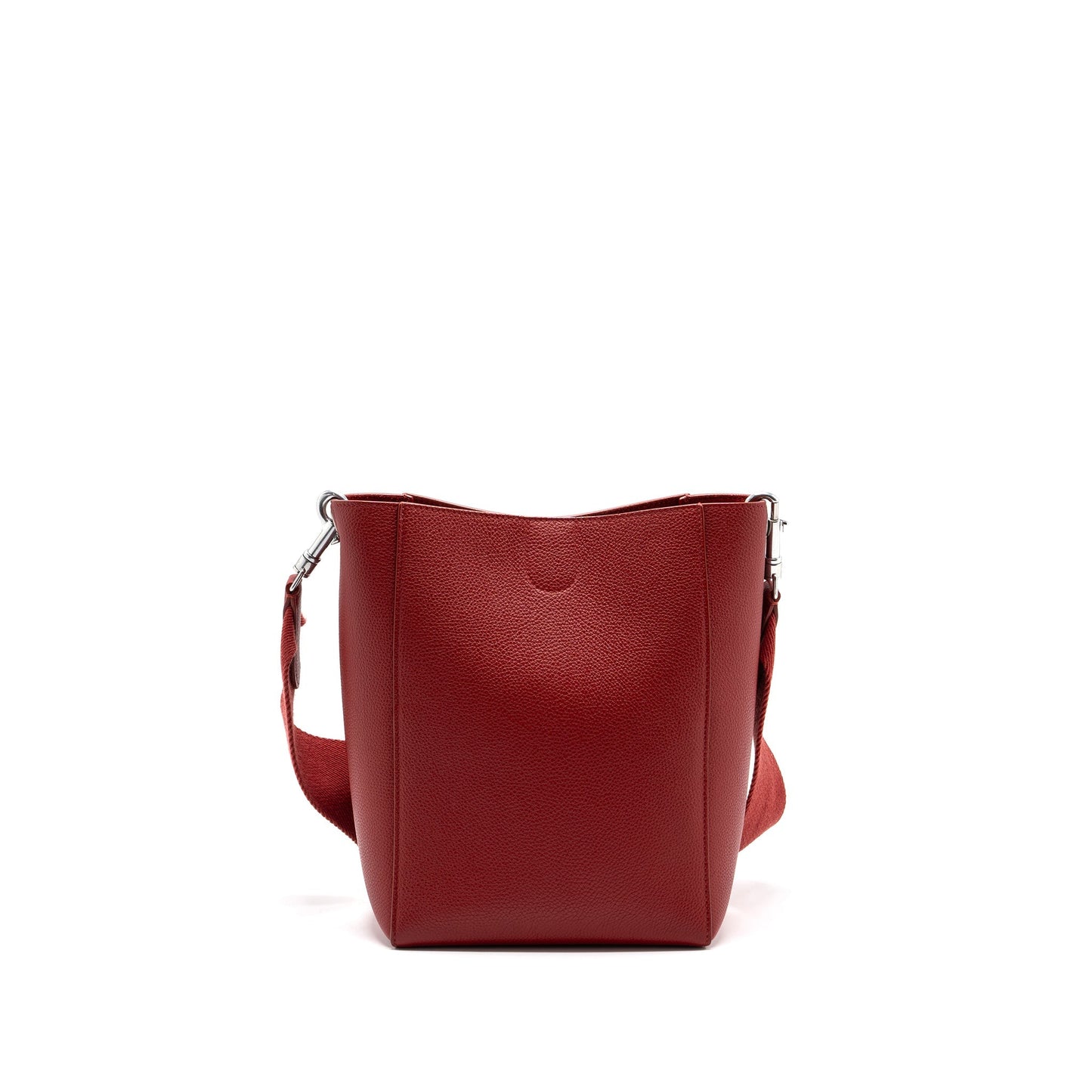 Celine Sangle Small Bucket Purse Grained Calfskin Red