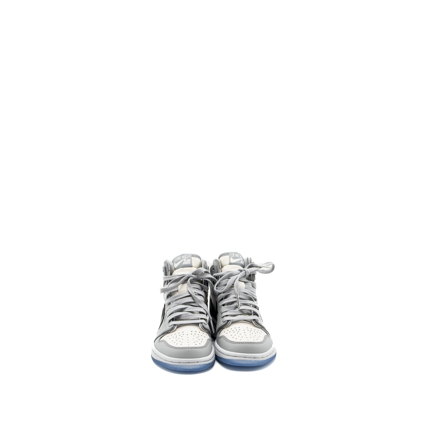 Dior x Air Jordan 1 Retro Size 3.5 High Sneakers Grey/White