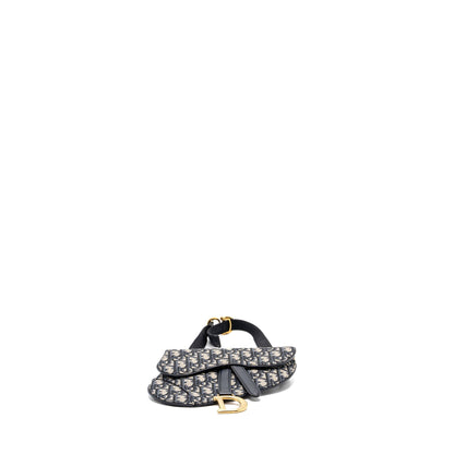 Dior Saddle Belt Purse Blue Dior Oblique Jacquard