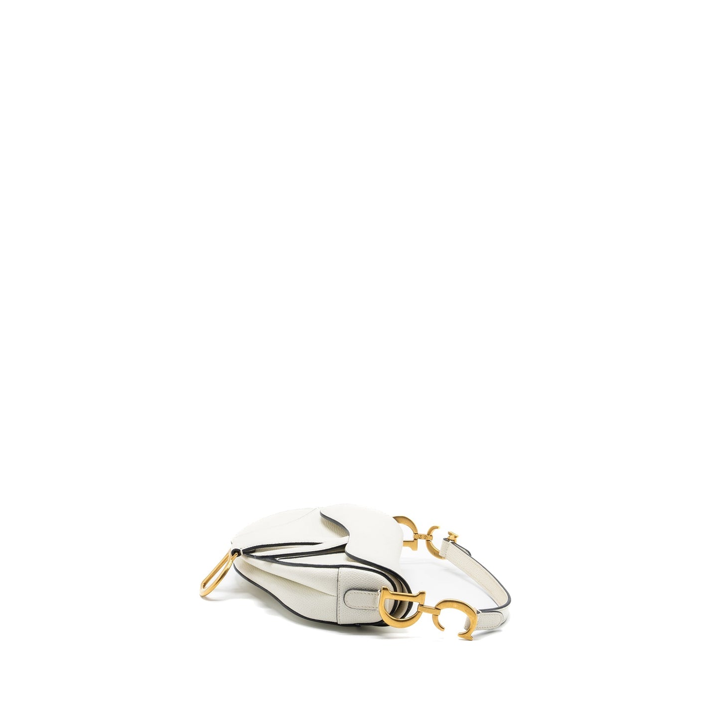 Dior Mini Saddle Purse Calfskin White