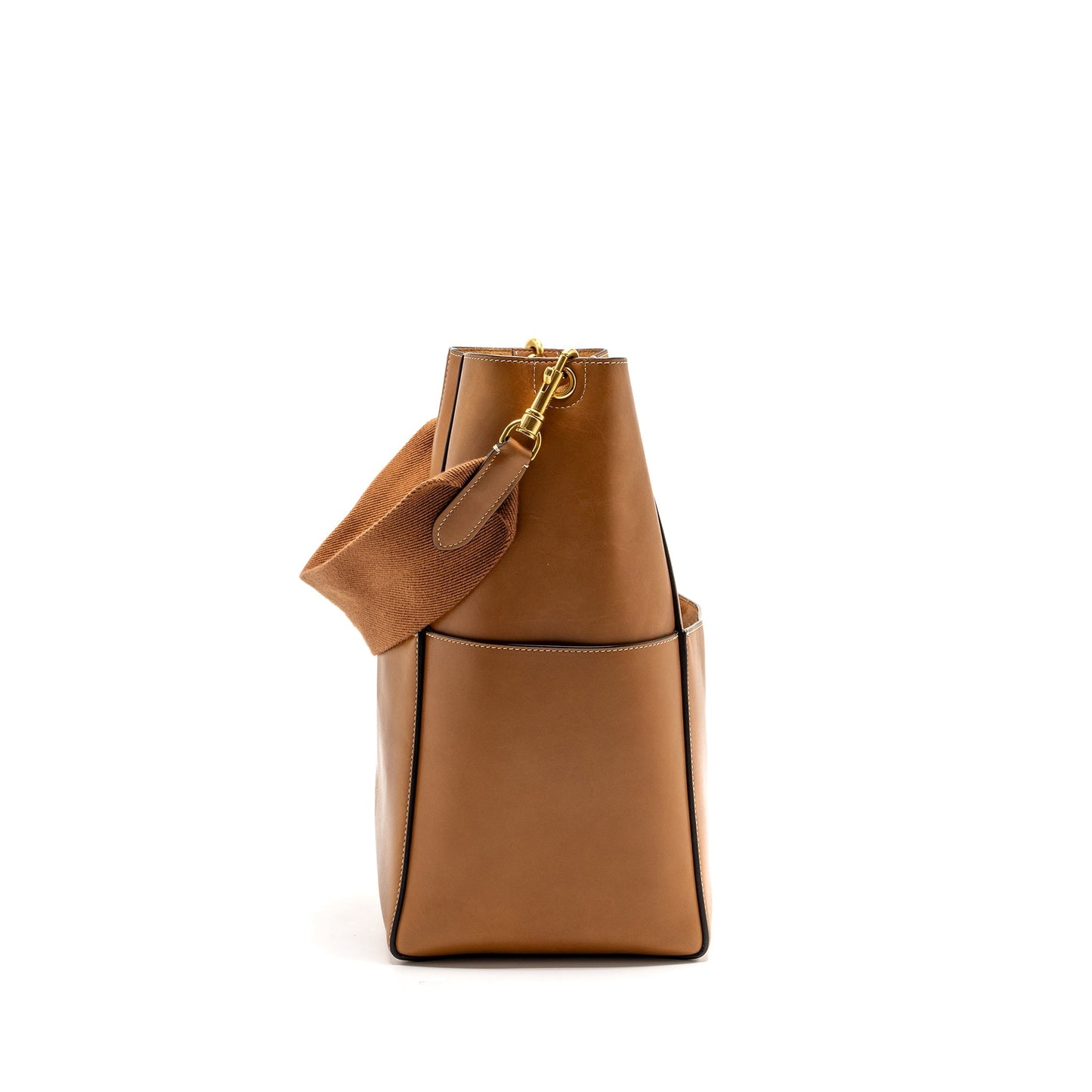 Celine Sangle bucket Purse leather brown