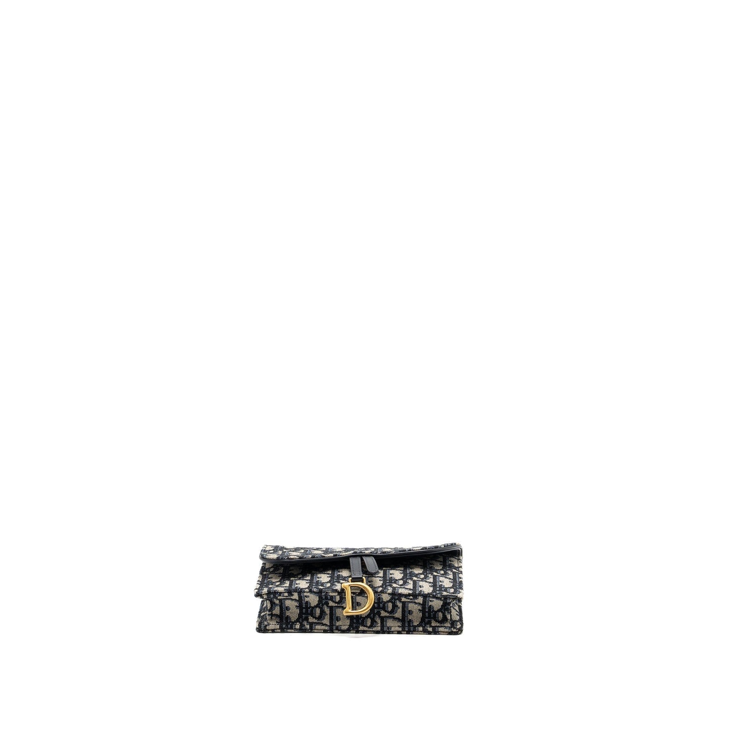 Dior Saddle Belt Purse Blue Oblique Jacquard Canvas