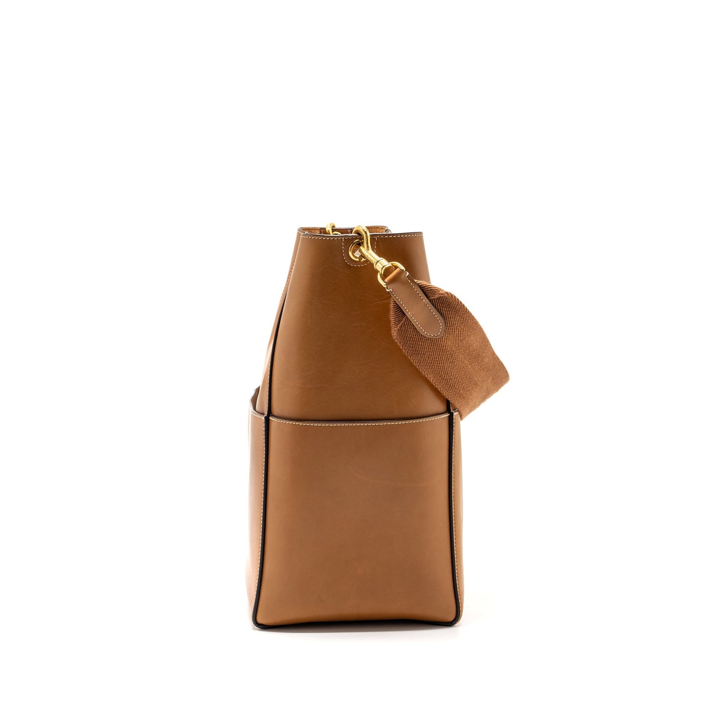 Celine Sangle bucket Purse leather brown