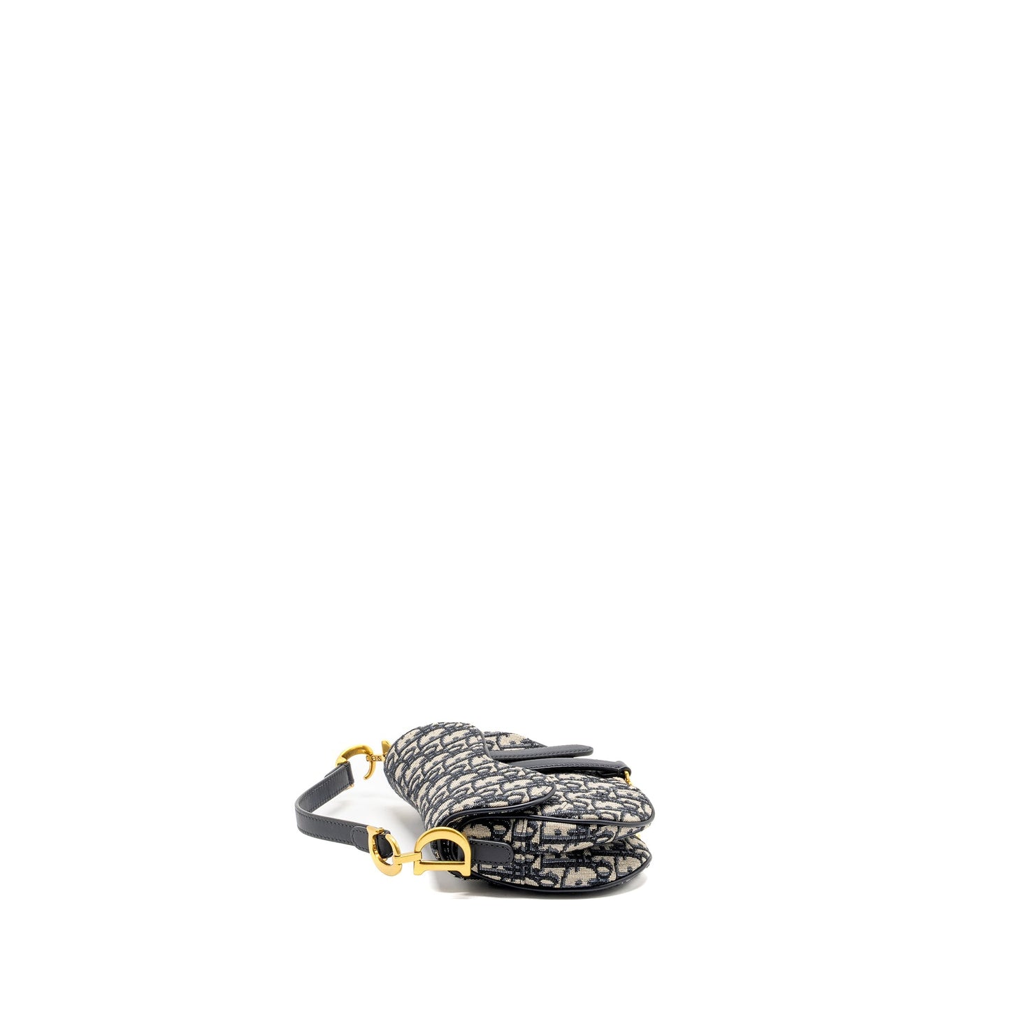 Dior Mini Saddle Purse Oblique Jacquard Blue