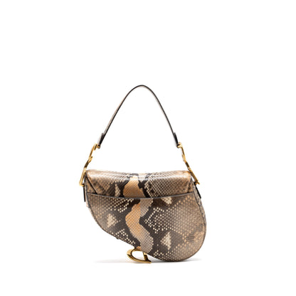 Dior Medium Saddle Purse Python Multicolor