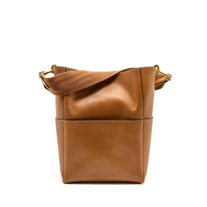 Celine Sangle bucket Purse leather brown