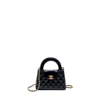 Chanel 24p Mini Shopping Tote Calfskin Black GHW (Microchip)