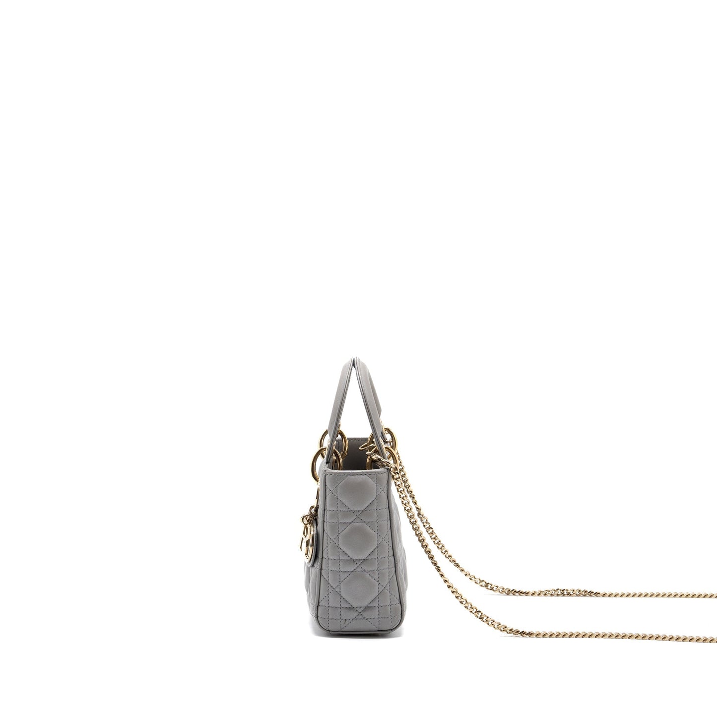 Dior Mini Lady Dior Lambskin Light Grey
