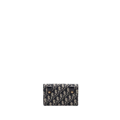 Dior Saddle Belt Purse Blue Oblique Jacquard Canvas