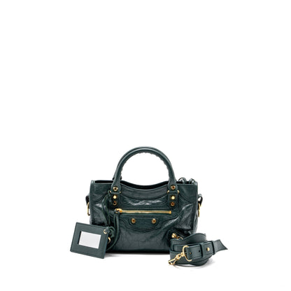 Balenciaga Mini City Purse Dark Green